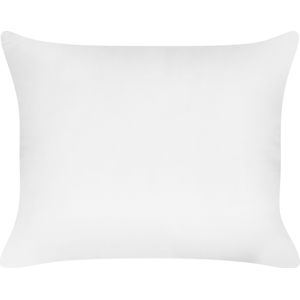 Hoofdkussen wit lycocell japara katoen rechthoekig 50 x 60 cm cm polyester vulling hoog profiel slaapkamer bed