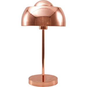 Tafellamp leeslamp koper metaal ronde basis ronde lampenkap industrieel ontwerp