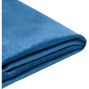 Bedframe hoes bekleding donkerblauw fluweel stof voor bed 140 x 200 cm tweepersoons afneembaar wasbaar
