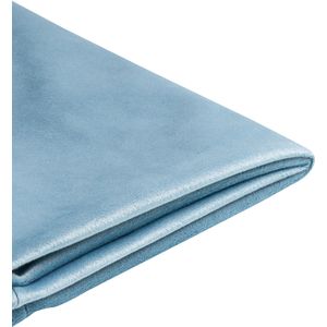 Bedframe hoes bekleding lichtblauw fluweel voor bed 90 x 200 cm eenpersoons afneembaar wasbaar