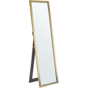 Staande Spiegel Goud Glas Syntetisch Materiaal 40 x 140 cm met Standaard Modern Ontwerp Decoratief Frame