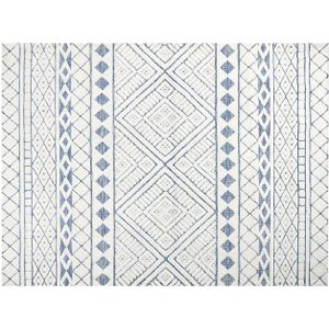 MARGAND - Vloerkleed - Wit/Blauw - 300 x 400 cm - Polyester