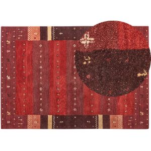 SINANLI - Modern vloerkleed - Rood - 160 x 230 cm - Wol
