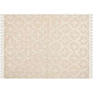 ITANAGAR - Laagpolig vloerkleed - Beige - 160 x 230 cm - Katoen