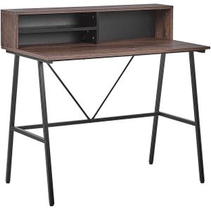 Bureau licht hout kleur spaanplaat/metaal 100x50 cm bureau kinderkamer school