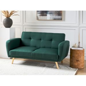 FLORLI - Slaapbank 2-zits - Groen - Polyester