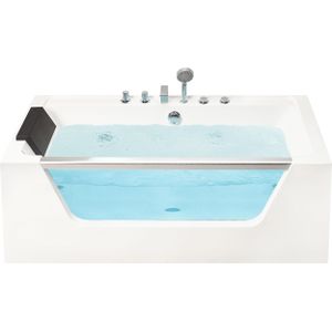 Whirlpool wit sanitair acryl 170 x 80 cm venster rechthoekige hoofdsteun badkameraccessoires elegant modern design