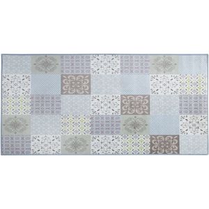 INKAYA - Laagpolig vloerkleed - Grijs - 80 x 150 cm - Polyester