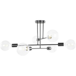 Plafondlamp Zwart Metaal 33 cm 6 Lichts Ijzer Geen Shades Woonkamer Slaapkamer Industrieel Modern