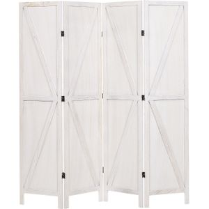Kamerscherm wit paulownia hout multiplex 4 panelen vouwbaar decoratief scherm woonkamer slaapkamer traditioneel ontwerp
