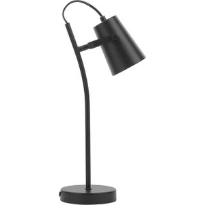 Bureaulamp zwart staal verstelbare schaduw kabel met schakelaar moderne look