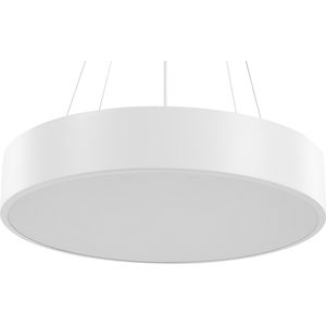 Hanglamp wit staal acryl ingebouwde LED-lampen ronde ring hangende moderne verlichting