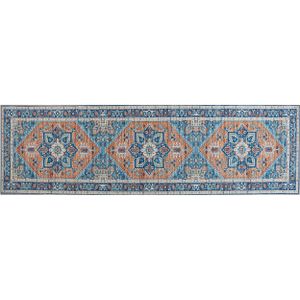 RITAPURAM - Laagpolig Vloerkleed - Blauw - 60 X 200 cm - Polyester