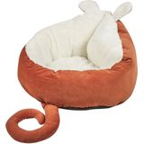 Polyester honden- en kattenmand 50 x 45 cm oranje muisvorm bankbescherming