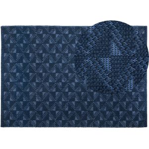 SAVRAN - Laagpolig vloerkleed - Blauw - 160 x 230 cm - Wol