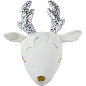 Pluche hoofd dier wanddecoratie wit katoen herten hertje kinderkamer speelgoed decoratie accessoires