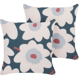 SESBANIA - Sierkussen set van 2 - Multicolor - 45 x 45 cm - Polyester