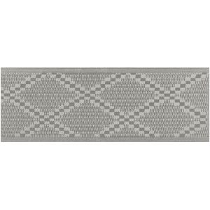 Buitenkleed grijs/wit polypropyleen geometrisch patroon 60 x 105 cm
