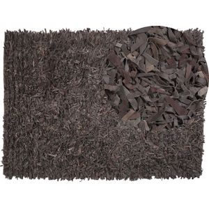 MUT - Shaggy vloerkleed - Bruin - 160 x 230 cm - Leer