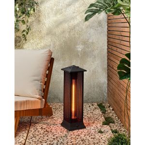 Halogeen elektrische vrijstaande terrasverwarmer buiten tuinaccessoires staal zwart Tunupa