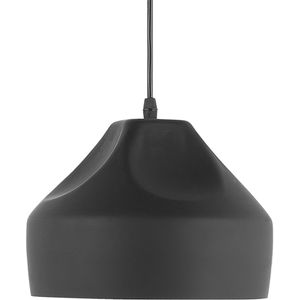 Hanglamp zwarte kleur metaal rond onregelmatige vorm 1 lamp modern ontwerp