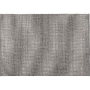 Vloerkleed donkergrijs polyester wol 160 x 230 cm handgetuft klassiek