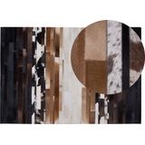 DALYAN - Vloerkleed - Multicolor - 140 x 200 cm - Koeienhuid leer