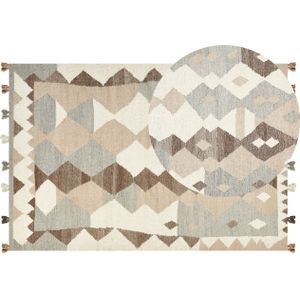 Beliani ARALEZ - Kelim vloerkleed - Multicolor - Wol