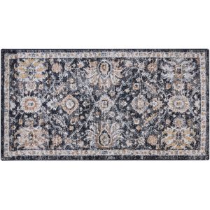 MALISHKA - Vintage vloerkleed - Blauw - 80 x 150 cm - Polypropyleen