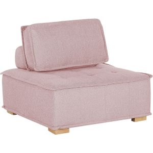 Modulaire Sofa Roze Polyester / Rubberwood Fauteuil Module voor Woonkamer Minimalistische Elegant