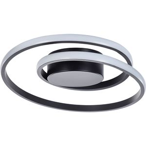 Plafondlamp Zwart Aluminium Ijzer Geintegreerd Led Lampen Ronde Vorm Ring Decoratief Modern Glamour Verlichting