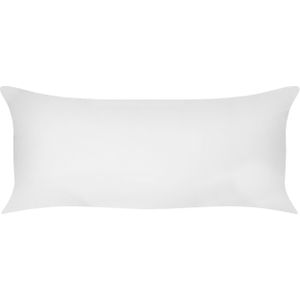 Hoofdkussen wit lycocell japara katoen rechthoekig 40 x 80 cm polyester vulling hoog profiel slaapkamer bed