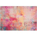 Vloerkleed multicolor polyester 140 x 200 cm abstract