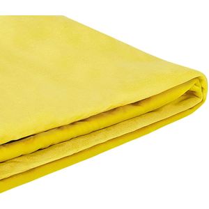 Verwisselbare overtrek hoes geel voor bed FITOU 160 x 200 cm fluweel Stof elegant klassiek