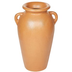 Decoratieve vaas oranje terracotta geschilderd vintage look amphora vorm