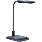 LED-bureaulamp Zwarte tafelverlichting Leeslamp Verstelbare arm Dimmer Kleurtemperatuurverandering