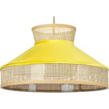 Hanglamp naturel geel rotan fluweel boho verlichting hangende lamp lampen
