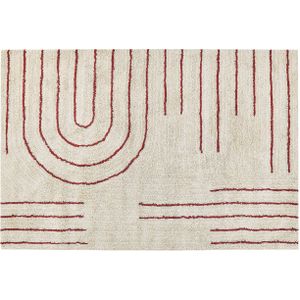 TIRUPATI - Shaggy Vloerkleed - Beige - 140 X 200 cm - Katoen