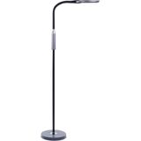 LED vloerlamp zwart kunststof 148 cm hoogte schuifregelaar dimmen moderne verlichting thuiskantoor