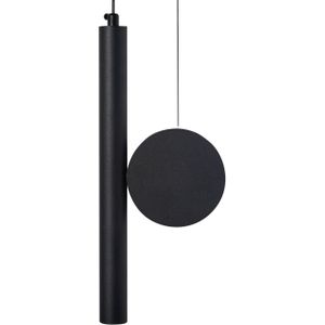 Hanglamp zwart metaal geïntegreerd LED licht designerkap hangend moderne verlichting