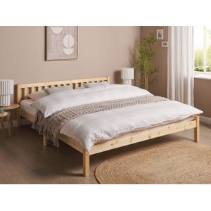 Modern houten tweepersoonsbed frame 180 x 200 cm lattenbodem lichthout Florac