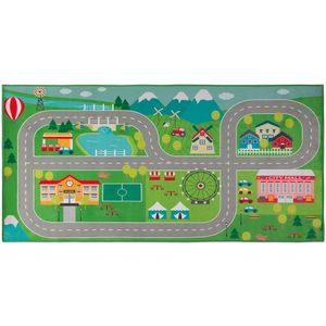 SEBEN - Kindervloerkleed - Groen - 80 X 150 cm - Polyester