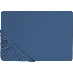 JANBU - Laken - Donkerblauw - 180 x 200 cm - Katoen