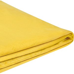 Verwisselbare overtrek hoes geel voor bed FITOU 180 x 200 cm fluweel Stof elegant klassiek