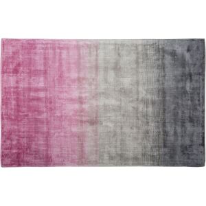 ERCIS - Laagpolig vloerkleed - Grijs/Roze - 140 x 200 cm - Viscose