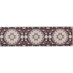 ARITAS - Loper tapijt - Zwart/Beige - 80 x 300 cm - Polyester