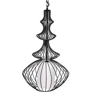 Hanglamp plafondlamp zwart metaal open kooi lampenkap industriële glamour