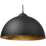 Hanglamp 1 lamp zwart half rond metaal industrieel modern ontwerp