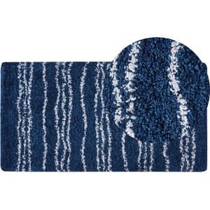 TASHIR - Shaggy tapijt - Blauw - 80 x 150 cm - Polypropyleen