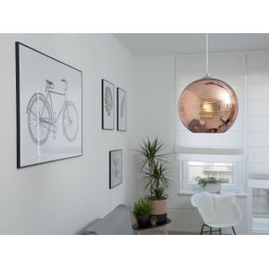 Hanglamp Koper glas ronde bol vorm 1 licht modern